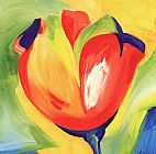 Tulips Canvas Paintings - Riotous Tulips IV